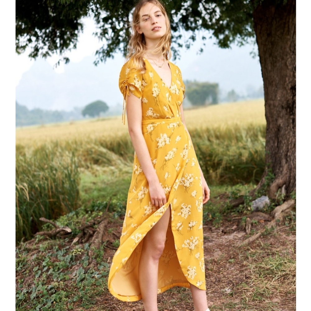 Madewell silk wrap dress